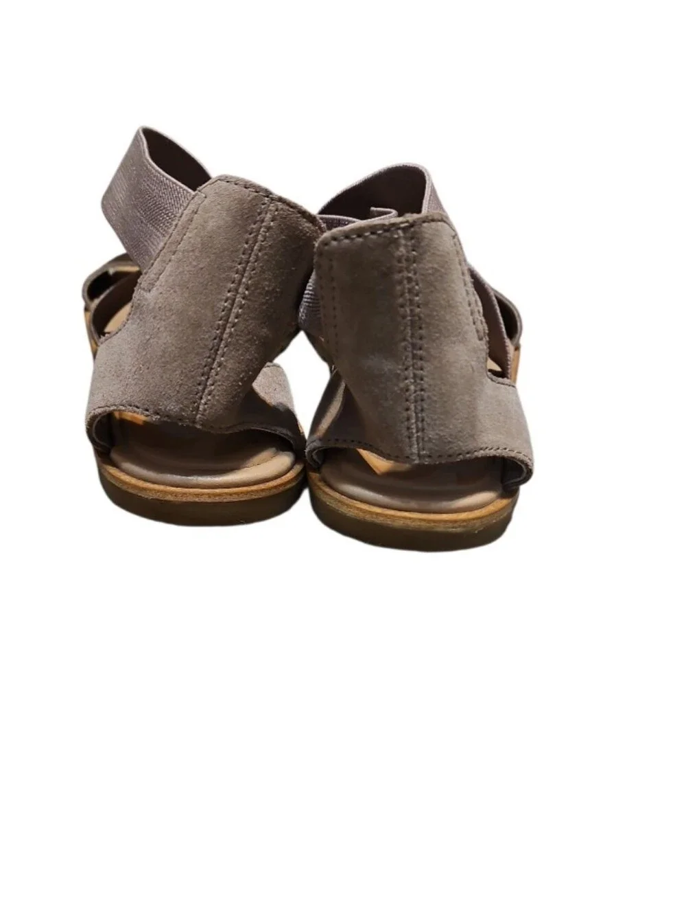 Sorel Ella 11 Ash Brown Metallic Open Strappy Leather Sandals